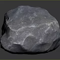 Natural Light Blue Gray Stone With Rough Textured Surface On Dark Background 3d model