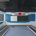 Modern Classroom School Robot Classroom 3d model