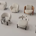 Modern Single Sofa Collection With Various Styles Neutral Colors And Comfortable Design 3d model