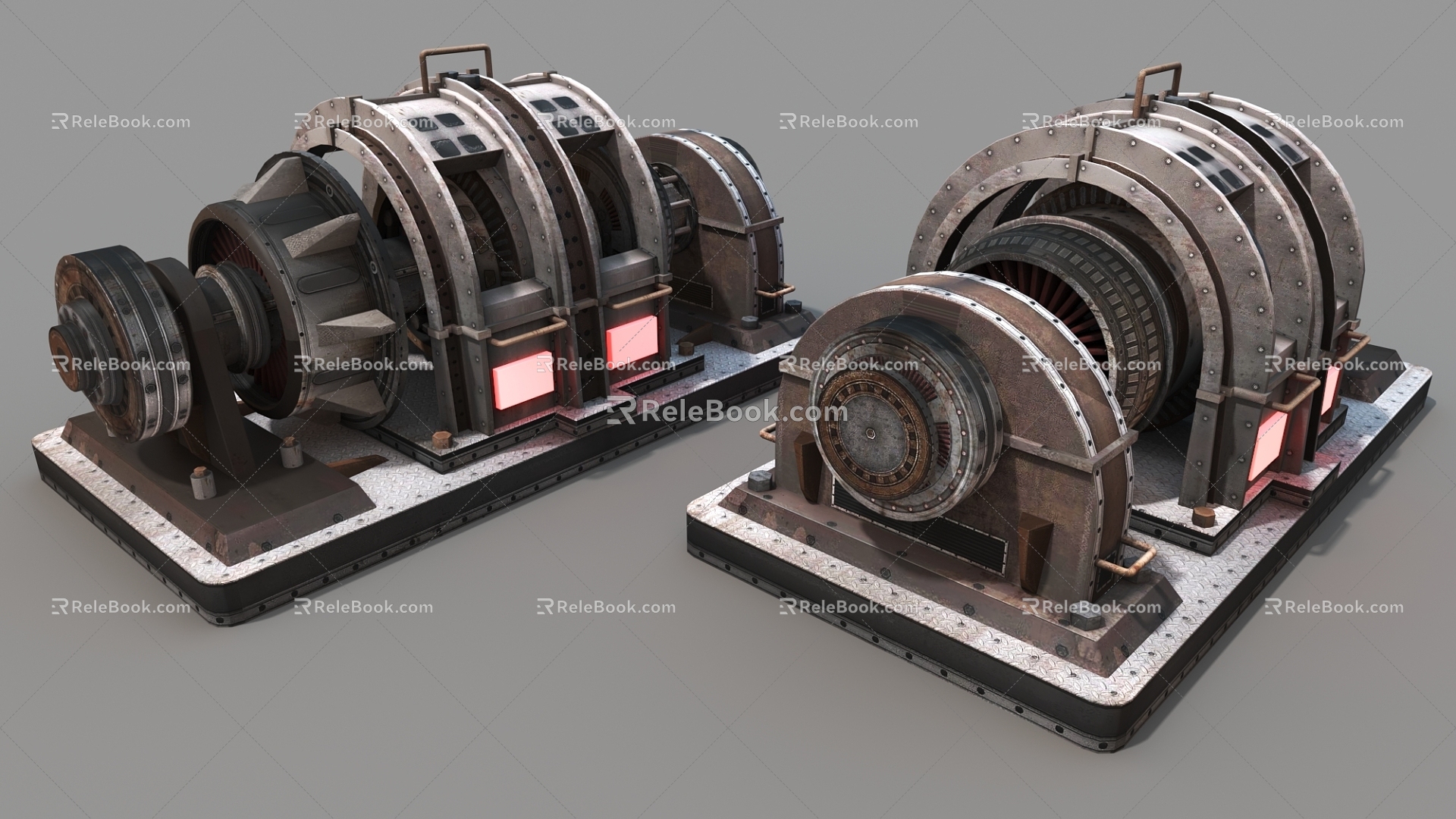 Industrial equipment Industrial furnace Industrial generator Large motor 3d model