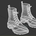 Stylish Yellow Patent Leather Boots With Laces And Black Thick Sole Design