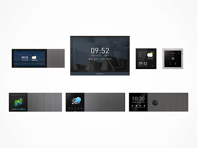 Modern Smart Switch Panel With Touch Screen Control And Intelligent Home Automation Features 3d model