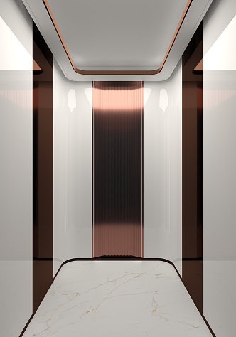 Light Luxury Elevator Car 3d model