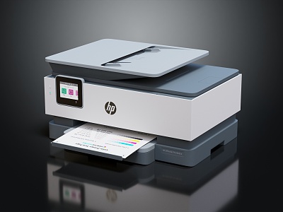 modern printer laser printer office printer 3d model