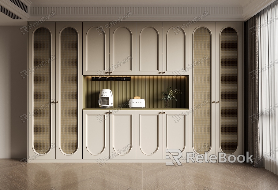 French Cream Style Sideboard Wine Cabinet Cream Sideboard Wine Cabinet model