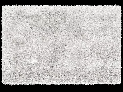 Soft Fluffy Light Colored Square Rug For Modern Home Living Room Decor 3d model
