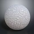 Gray Sphere Displaying Intricate Cracked Texture On Its Smooth Surface 3d model