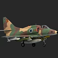A4 Skyhawk aircraft 3d model