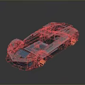 Futuristic Concept Car With Transparent Roof Open Cockpit Orange Wheels And Sleek Design