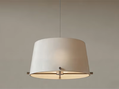 Modern Minimalist Pendant Light With Light Fabric Shade And Metal Frame For Interior Decoration 3d model