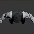 Daily Life Clothing Set White Shirt Black Vest Gray Hat And Black Pants