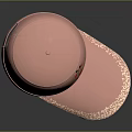 Pink Daily Life Cap With Cute Cartoon Character And Decorative Brim