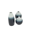 Ceramic Vases With Blue And White Gradient Color Various Shapes For Home Decor