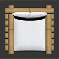 Bamboo Armchair With White Cushion And Backrest In Simple Tube Structure Design