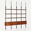 Modern Bookcase With Multiple Open Shelves Wooden Cabinets Metal Frame And Spacious Storage