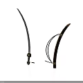 Traditional Scimitar Weapon Pair With Curved Blades And Brown Leather Sheaths