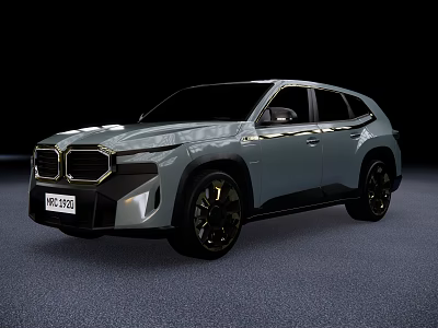 Sleek Modern Silver SUV With Unique Front Grille And Black Alloy Wheels 3d model