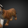 Plush Tiger Stuffed Animal Toy With Orange Black Stripes And Soft Material