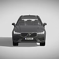 Volvo Gray SUV With Modern Front Grille LED Headlights And Roof Rails