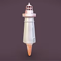 White And Pink Sports Equipment With Lighthouse Shaped Structure For Athletic Training Drills
