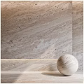 Marble Sphere Component With Beige Textured Wall Background And Smooth Surface Design 3d model