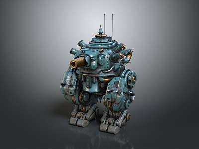 Industrial LOFT Robot Mech Warrior Mech Soldier Machine Battlearm Mechanical Battlearm 3d model