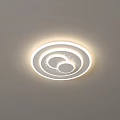 Modern Minimalist LED Flush Mount Ceiling Light With Illuminated Frame And Dot Pattern