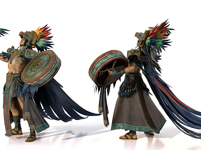 Egyptian Wizard Characters 3d model