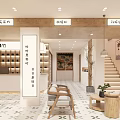 Elegant Clubhouse Interior With Tea Baking Areas Staircase And Plants