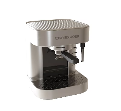 Sleek Silver Rommelsbacher Coffee Machine A Modern Stylish Kitchen Appliance For Home 3d model
