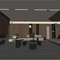 Spacious Modern Living Room Interior With White Sofa Wooden Elements And Floor to Ceiling Windows