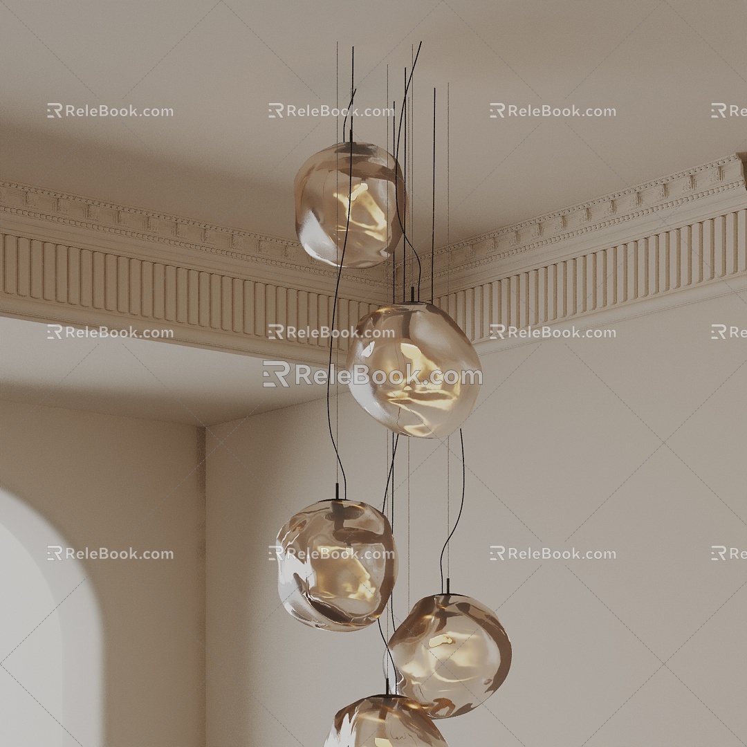 Modern chandelier 3d model