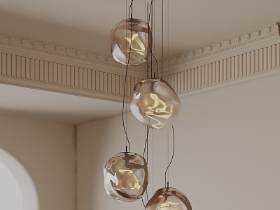 Modern chandelier 3d model