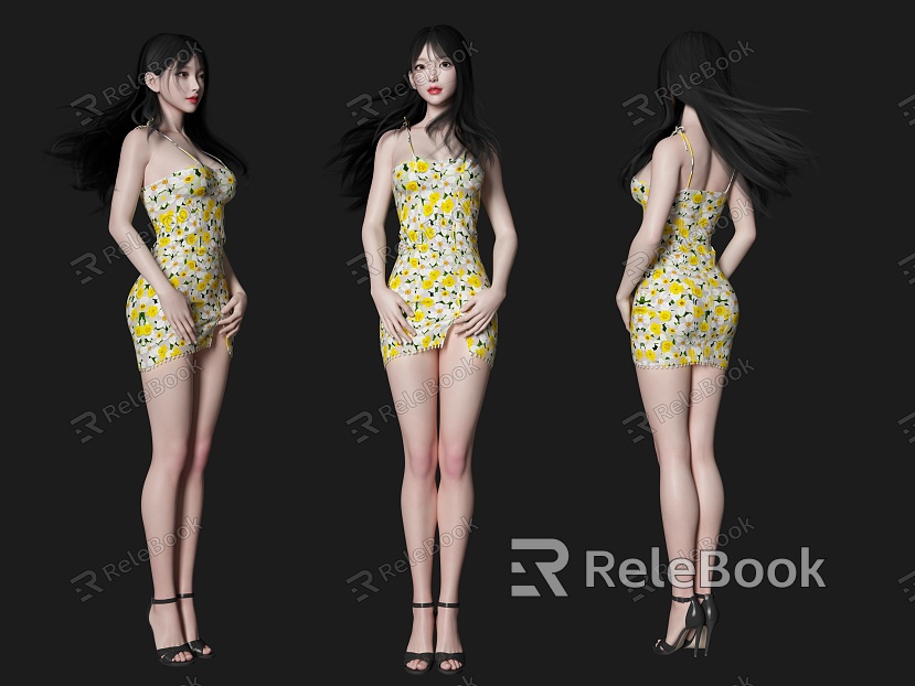 beautiful woman character model