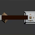 Outdoor Lamp Post Design With Extended Arm Copper Lantern And White Base
