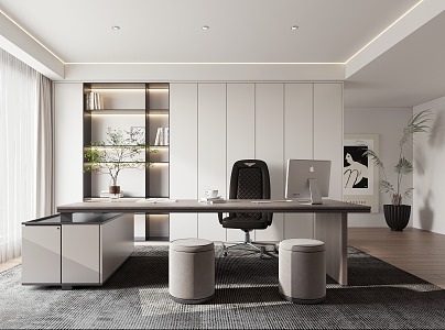 Modern Office Desk 3d model