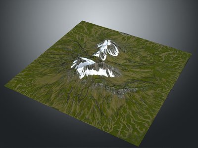 Geography, topography, mountain shape, ridge, ridge, valley, mountain range, canyon, geomorphology, mountain peak, mountain body 3d model