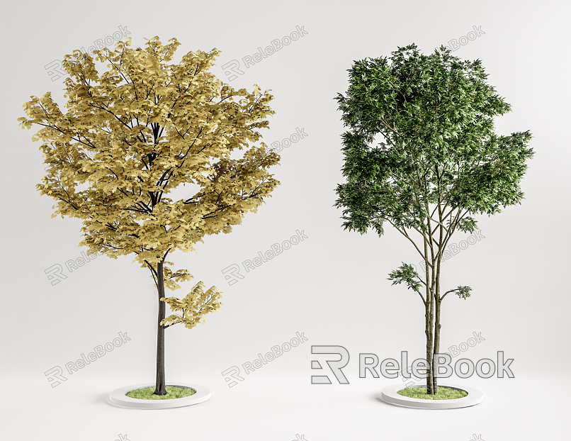 Modern Tree Landscape Tree Combination model