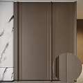Modern Interior With Brown Wall Paneling And Marble