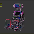Modern dance machine game machine large game machine coin-operated game machine 3d model