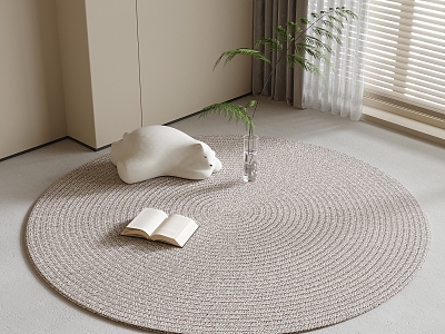 Round carpet 3d model