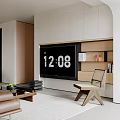Modern Bright Living Room With Large Window Sofa Armchair Coffee Table
