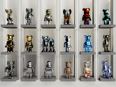 Modern ornaments violent bear toy doll ornaments 3d model