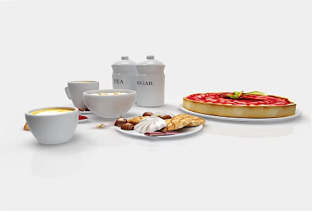 Modern Food Decorations 3d model