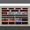 Modern Digital Control Panel With Multiple LED Displays And Status Indicators 3d model