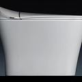 Sleek Modern White Toilet Design With Rose Gold Trim And Minimalist Clean Lines
