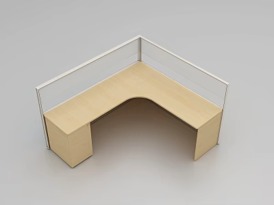 Desk Office Card Screen Station 3d model