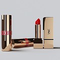 Modern Golden Cosmetic Lipstick 3d model