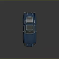 Blue Vintage Sports Car With Sleek Body Black Roof And White Wheels