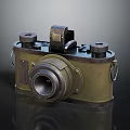 Vintage Electronic Camera With Metal Body Classic Lens And Retro Knob Design